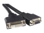 Startech LFH 59 Male to Female DVI I VGA DMS 59 Cable 20cm / 8"