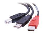 C2G, USB 2.0 B Male to USB A Male Y-Cable 2m