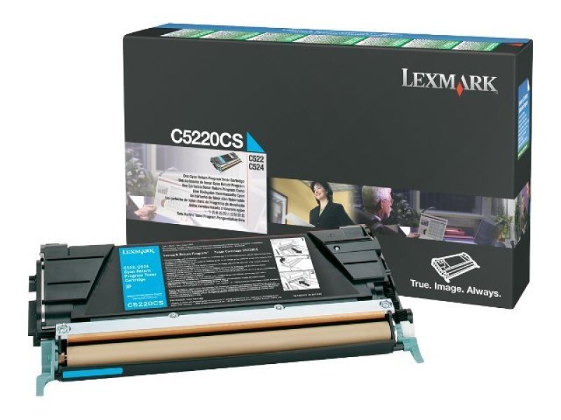 Lexmark C522 Cyan Return Program Toner Cartridge C5220CS