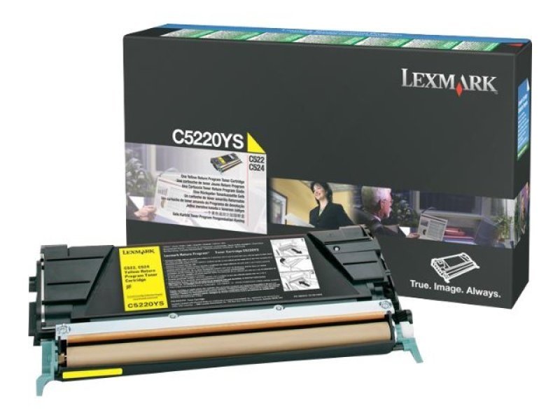 Lexmark C522 Yellow Return Program Toner Cartridge C5220YS