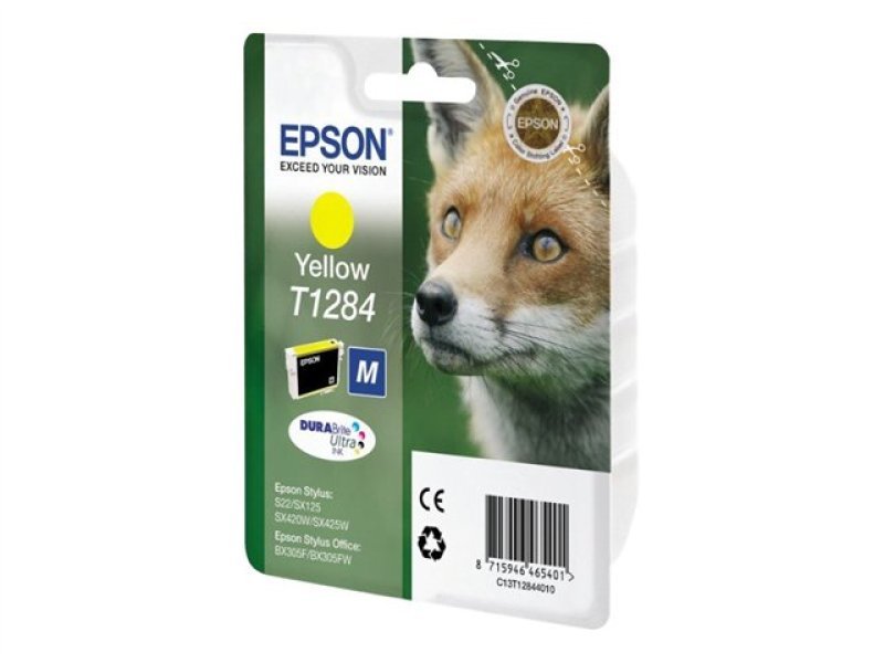 Epson T1284   Print cartridge   1 x yellow for S22/SX420W/425W/BX305F