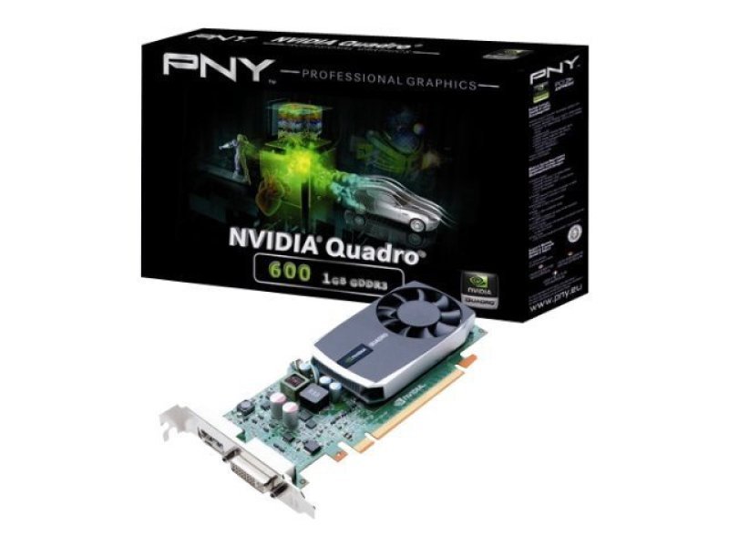 PNY NVIDIA Quadro 600 1GB DDR3 DVI 