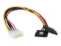 Startech 12 Inch Lp4 To 2x Latching Sata Power Y Cable Splitter Adapter 4 Pin Molex To Dual Sata