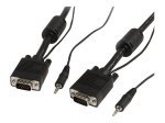 5m Coax High Resolution Monitor VGA Video Cable with Audio HD15 M/M