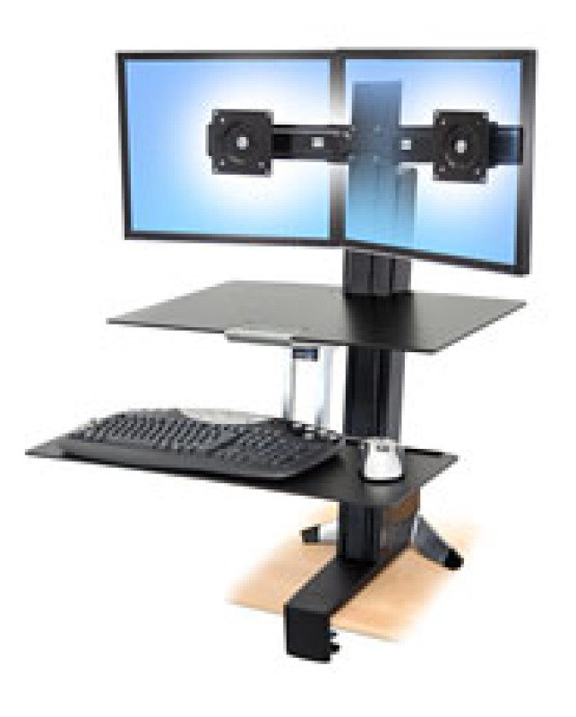 Ergotron WorkFit-S - Dual With Worksurface+ | Ebuyer.com