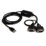 StarTech.com 2 Port USB to Serial RS232 Adapter - COM Retention - USB to DB9