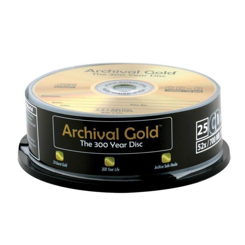 Delkin Archival Gold Scratch Armour 52x CD-R - 25-Pack Spindle | Ebuyer.com