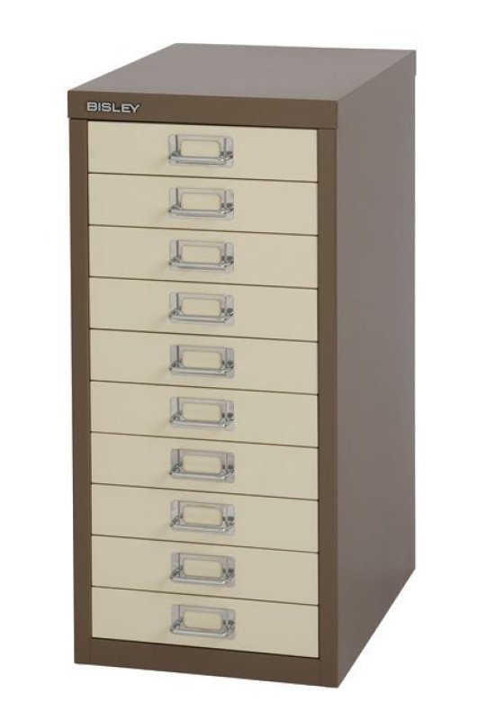 Bisley Multidrawer Non Locking 10 Drawer Cabinet Coffee Cream