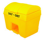 SALT/GRIT BIN W/ HOPPER FEED 400L YLW