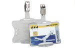 Durable Security Pass Holder Transparent 25 Pack