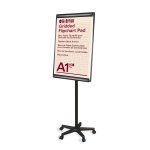 Bi-Office Frameless Mobile Magnetic Flipchart Easel 900x600mm