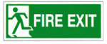 FIRE EXIT LEFT 150X300MM S/A E96A/S