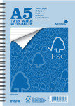 Silvine A5 Fsc Twin Wire Notebook - 5 Pack
