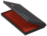 Q-Connect Large Stamp Pad Metal Case Red