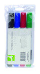 Q CONNECT DRYWIPE MARKER WLT4 ASSORTED