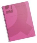 Qconnect Poly Spiral A5 Book Trans Pink - 5 Pack