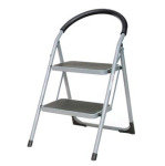 Extra Value 2 Tread Step Ladder - Grey & Blue