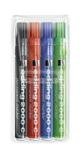 EDDING PERMANENT MARKERS ASSORTED PK4