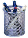 Q-Connect Mesh Pen Pot Silver