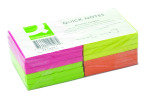 Q Connect Quick Sticky Note 75x75mm Neon - 12 Pack