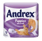 Andrex Pups Bathroom Tissue Wht 4978748 - 9 Pack