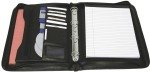 MONOLITH CONF FLDER ZIPPED LEATHER A4 BK