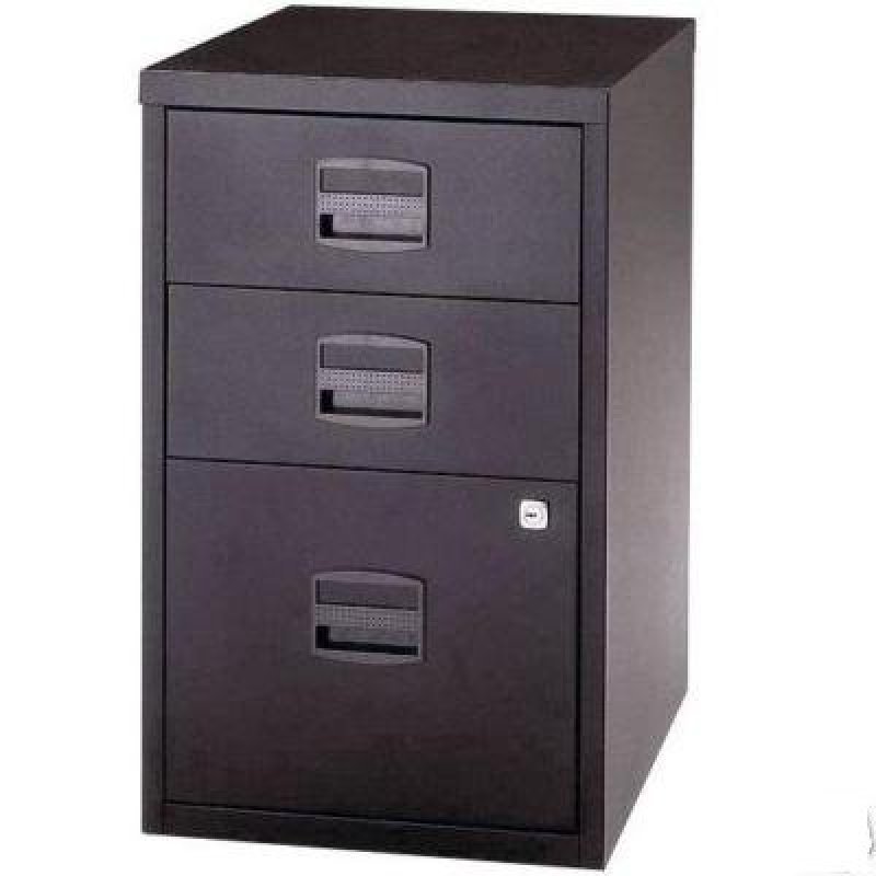 Bisley A4 Home Filer 3 Drawer Lockable Black Ebuyer Com