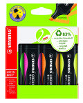 Stabilo Greenboss Highlighter Pen Wallet of 4 Assorted