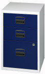 Bisley A4 Home Filer 3 Drawer Lockable Grey and Blue