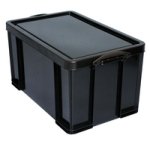 REALLY USEFUL 84 LITRE RECYCLED BOX BLK