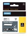 Dymo Rhino Flexible Nylon Label 19mm Black/White