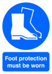 SIGNSLAB A4 FOOT PROTECTION M/B/WORN PVC