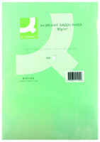 Q-Connect Bright Green Coloured A4 Copier Paper 80gsm Ream (Pack of 500) KF01429