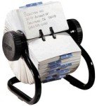 ROLODEX CLASS 500 ROT OPEN CARD FILE BLK