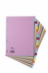 ELBA A4 CARD DIVIDERS 20 PART ASSORTED