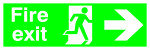 SIGNSLAB 150X450 FIRE EXIT R/M ARW R PVC