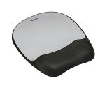 Fellowes Memory foam Mouse Pad/Wrist Rest- Silver Streak