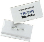 Durable Name Badge With Pin 40 X 75 mm 100 Pack