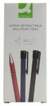 Q-Connect Black Lamda Ballpoint Pen (Pack of 12)