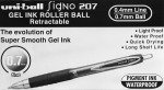 Uni-ball Umn207 Signo Retract Rb Gel Blk - 12 Pack