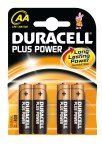 Duracell+ AA Alkaline Battery - 4 Pack