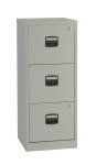 Bisley A4 Personal Filing Cabinet 3 Drawer Grey