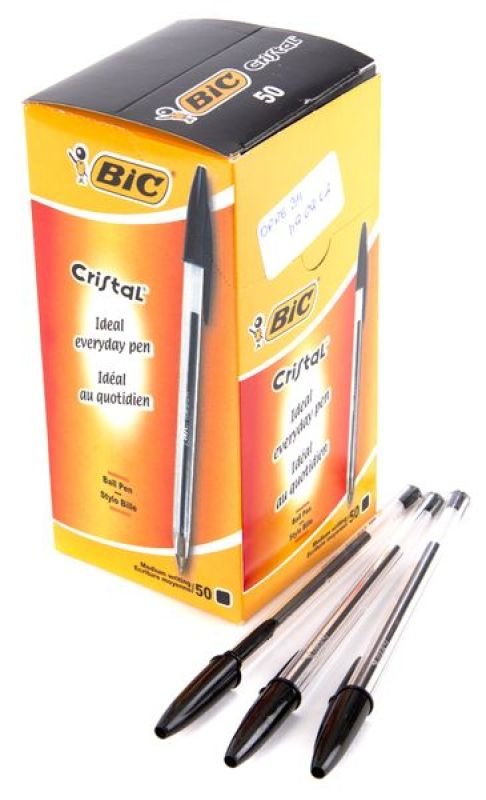 Bic Medium Point Ballpen Black   Box of 50  Ebuyer