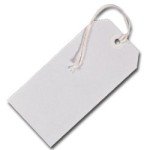 TAGS STRUNG 3CKL WHITE SINGLE PK75 8012