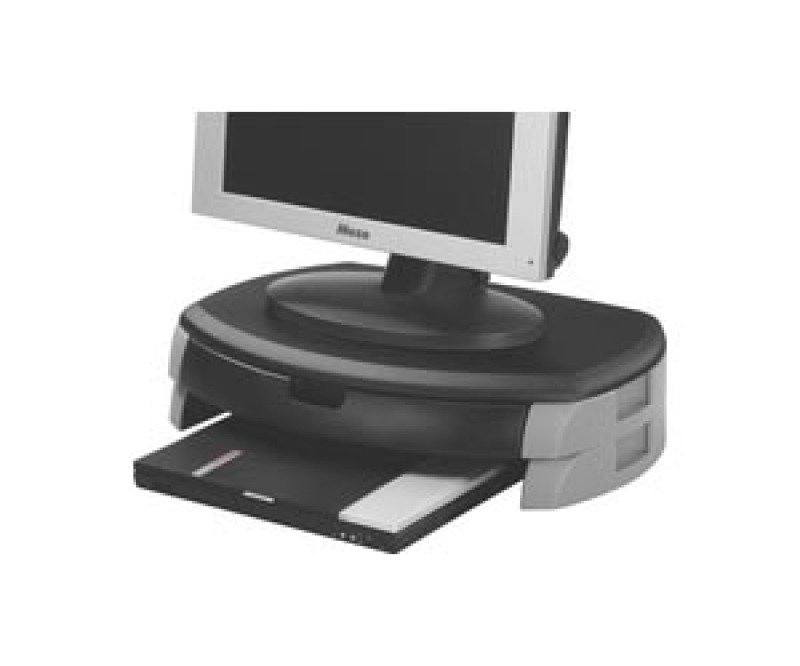 Q Connect Monitor/ Printer Stand with Drawer - Black