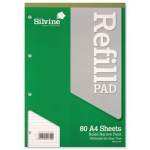 Silvine Refill Pad A4 80sht Narr Feint - 6 Pack