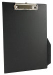 Q-Connect A4 Foolscap PVC Clipboard Black