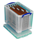REALUSE 19LTR BOX A4 SUSPNSN FILES CLEAR