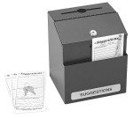 SAFCO LOCKING STEEL SUGGESTION BOX BLK