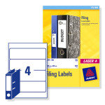 AVERY LEVER ARCH LABEL A4 25SHT L7171